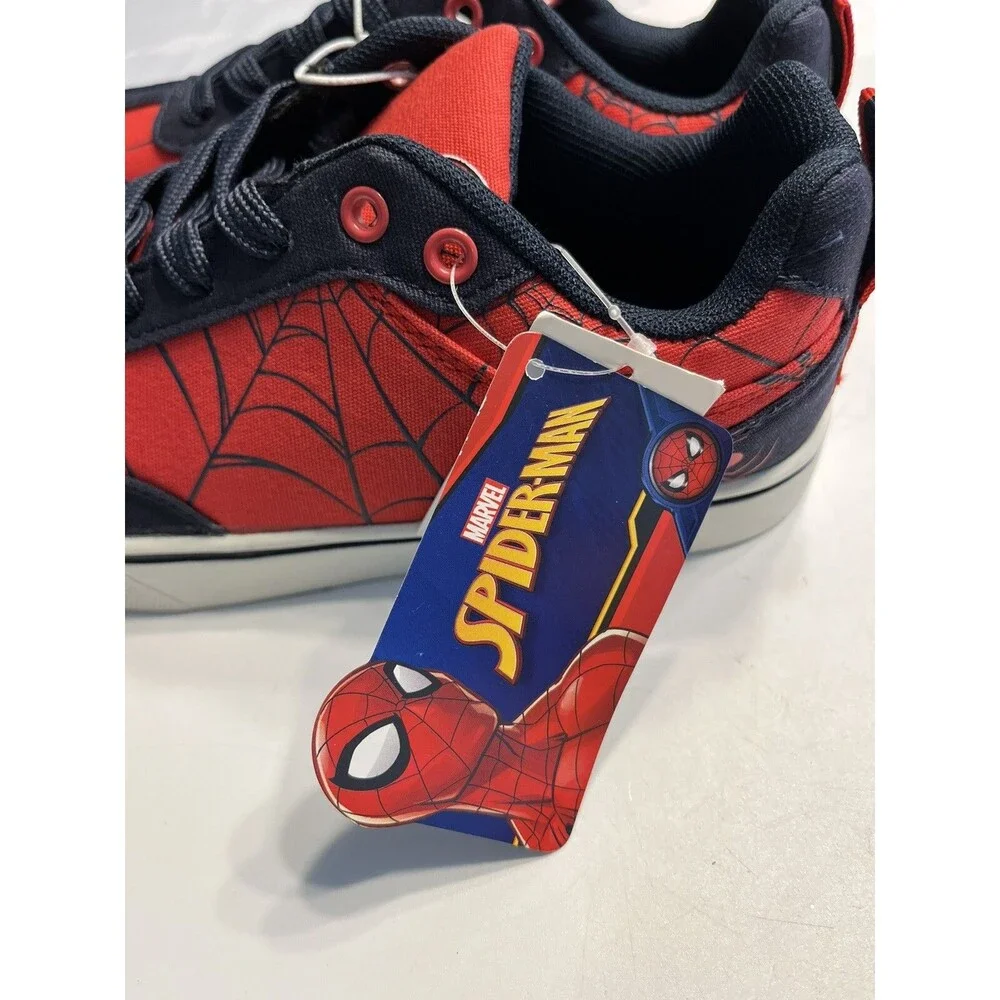 Marvel Spider-Man Red & Blue Canvas Sneakers Sz 3
